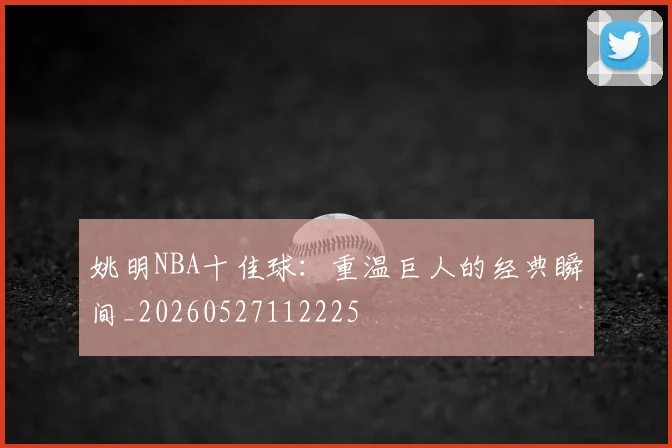 姚明NBA十佳球:重温巨人的经典瞬间_20260527112225